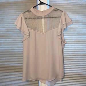 {H&M} Blouse with Flutter Sleeves